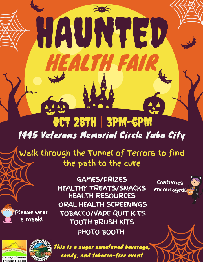 Haunted Health Fair flyer - english